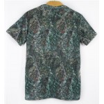 Grey Hemp Leaf Short Sleeves Mens T-Shirt